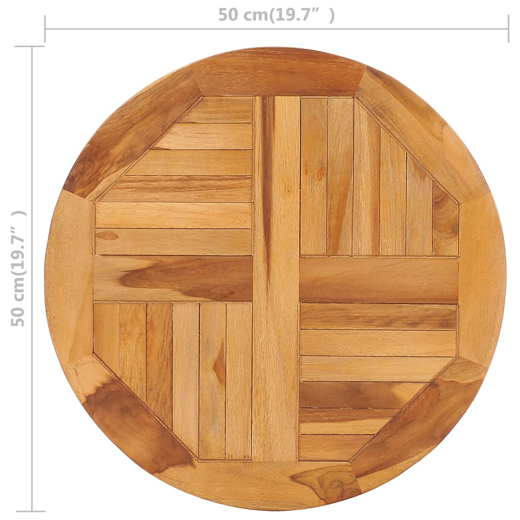 Vassoio Girevole da Tavola in Legno Massello di Teak - homemem39