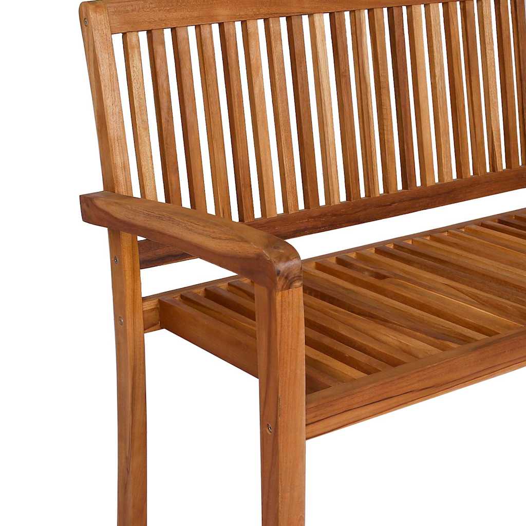 Panchina Giardino Impilabile 3 Posti 159 cm Legno Massello Teak