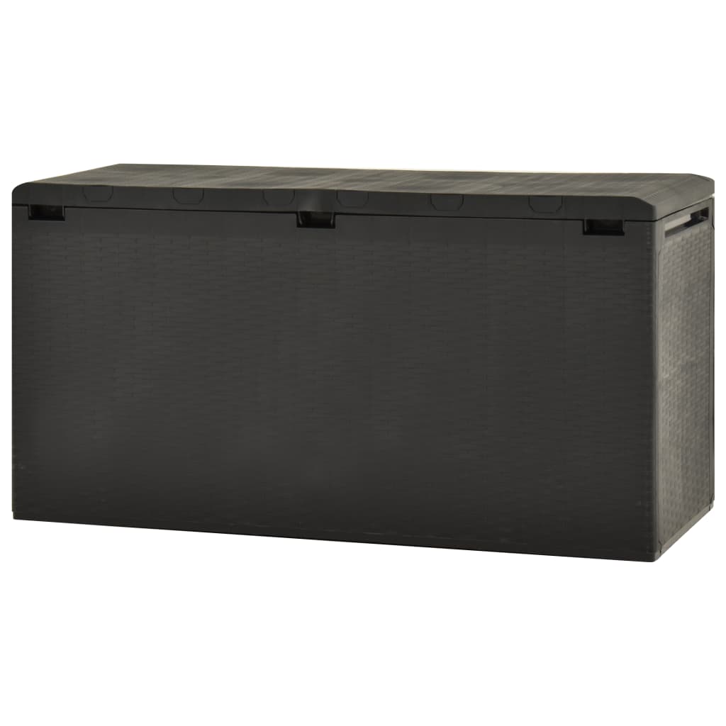 Baule da Giardino Antracite 114x47x60 cm - homemem39