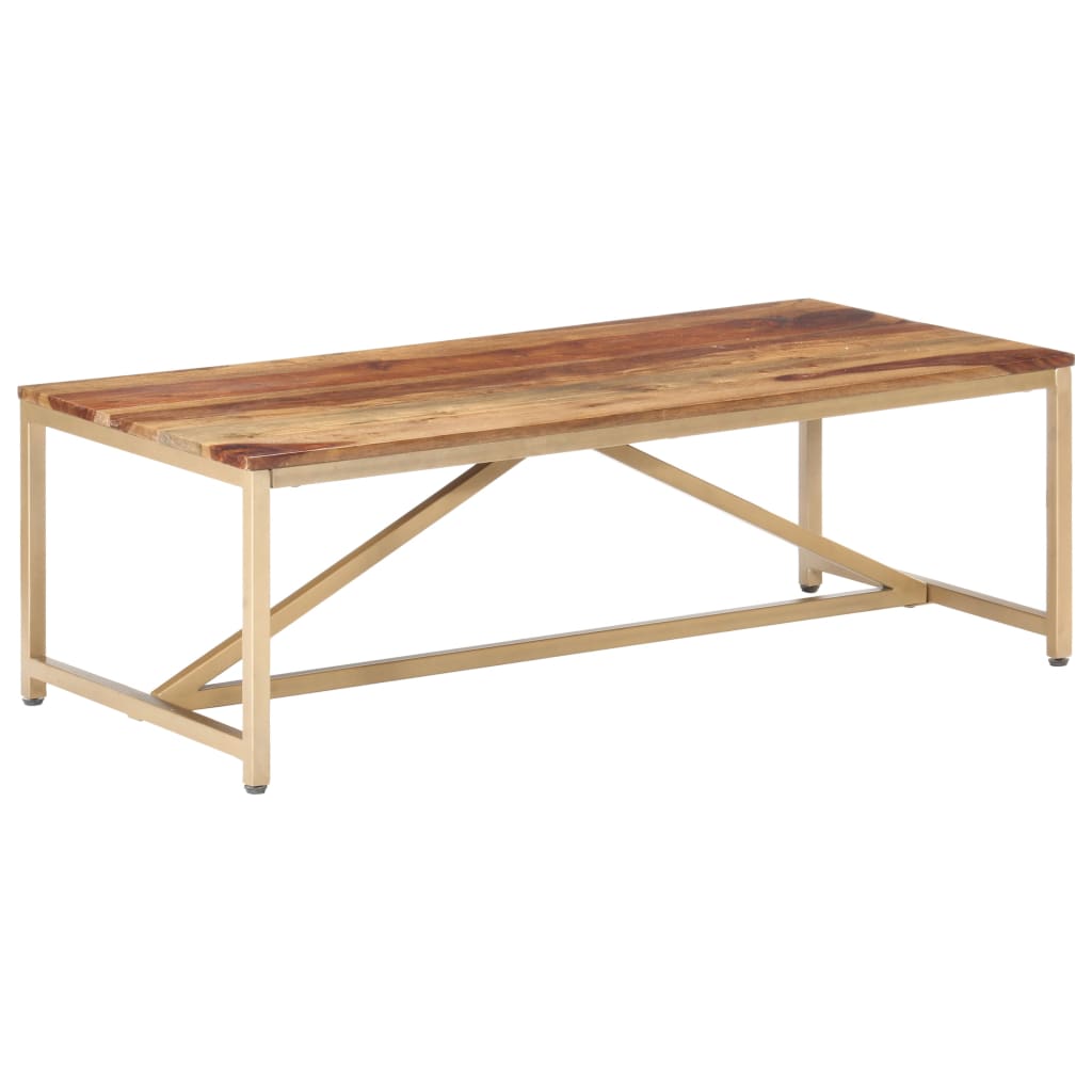 Tavolino da Salotto 120x60x40cm in Legno Massello - homemem39