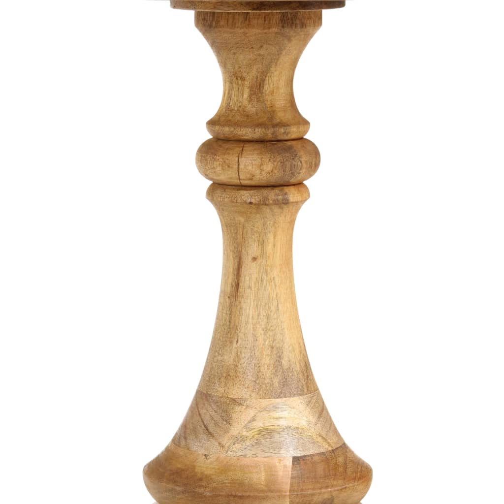 Tavolino Rotondo 43x43x66 cm in Legno Massello di Mango - homemem39