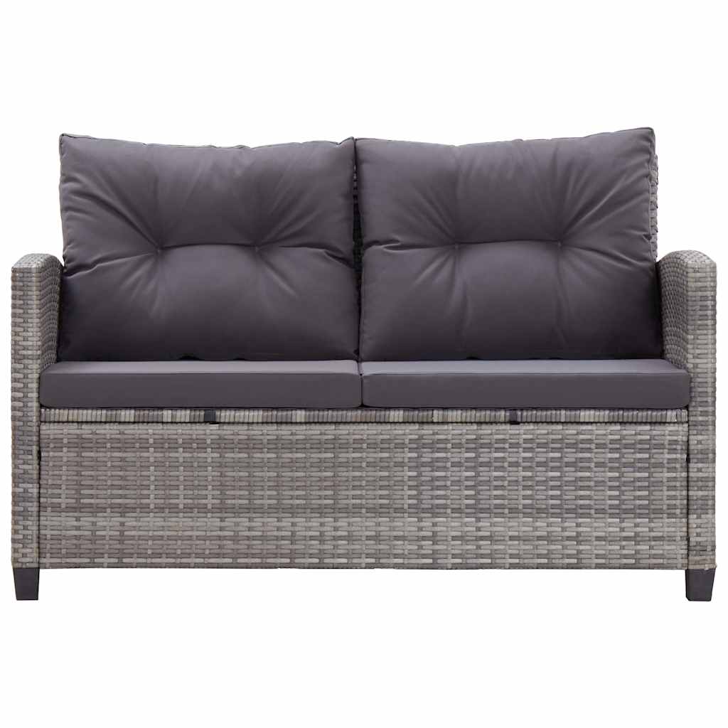 Set Divani da Giardino 6 pz con Cuscini Polyrattan Grigio Scuro - homemem39