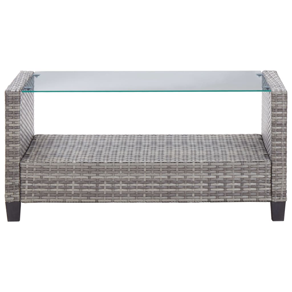 Set Divani da Giardino 6 pz con Cuscini Polyrattan Grigio Scuro - homemem39