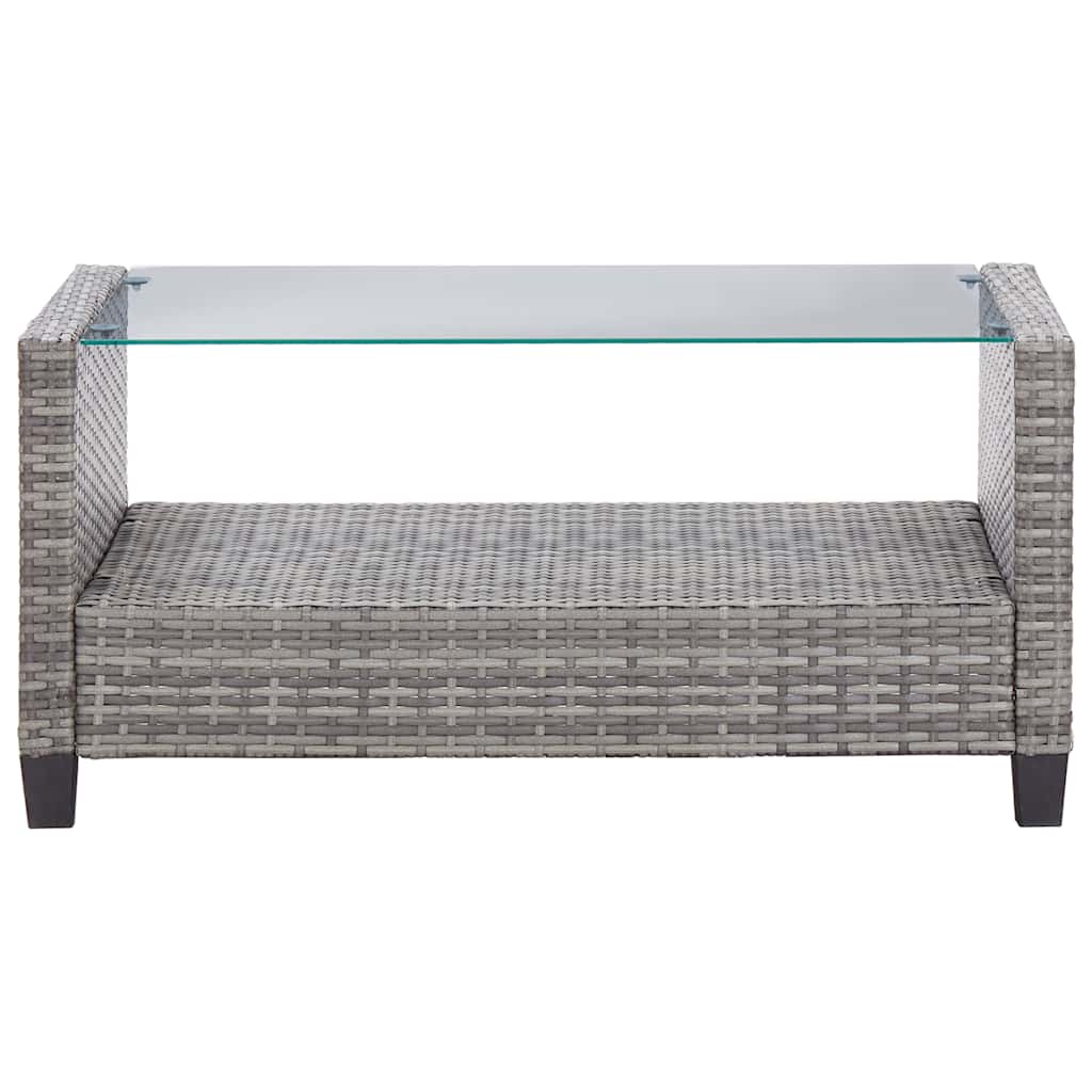 Set Divani da Giardino 6 pz con Cuscini Polyrattan Grigio Scuro | homemem39
