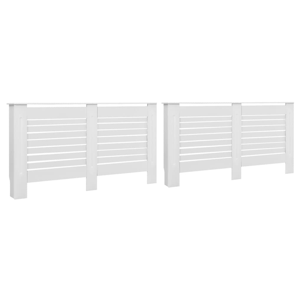 Coperture per Radiatori 2 pz Bianche 152x19x81,5 cm in MDF - homemem39