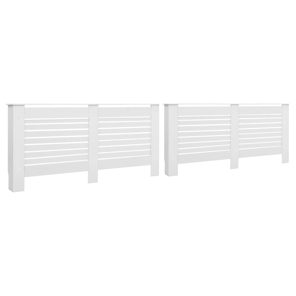 Coperture per Radiatori 2 pz Bianche 172x19x81,5 cm in MDF - homemem39