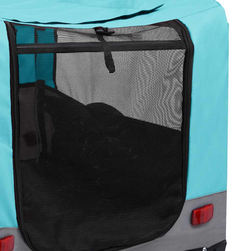 Rimorchio Bici per Animali Carrello Jogging 2in1 Blu e Grigio - homemem39