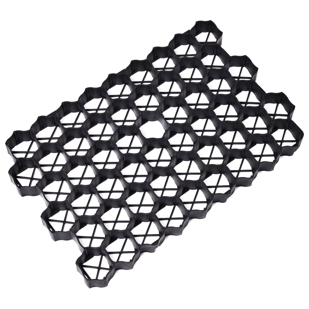 Griglie per l'Erba 16 pz Nere 60x40x3 cm in Plastica - homemem39