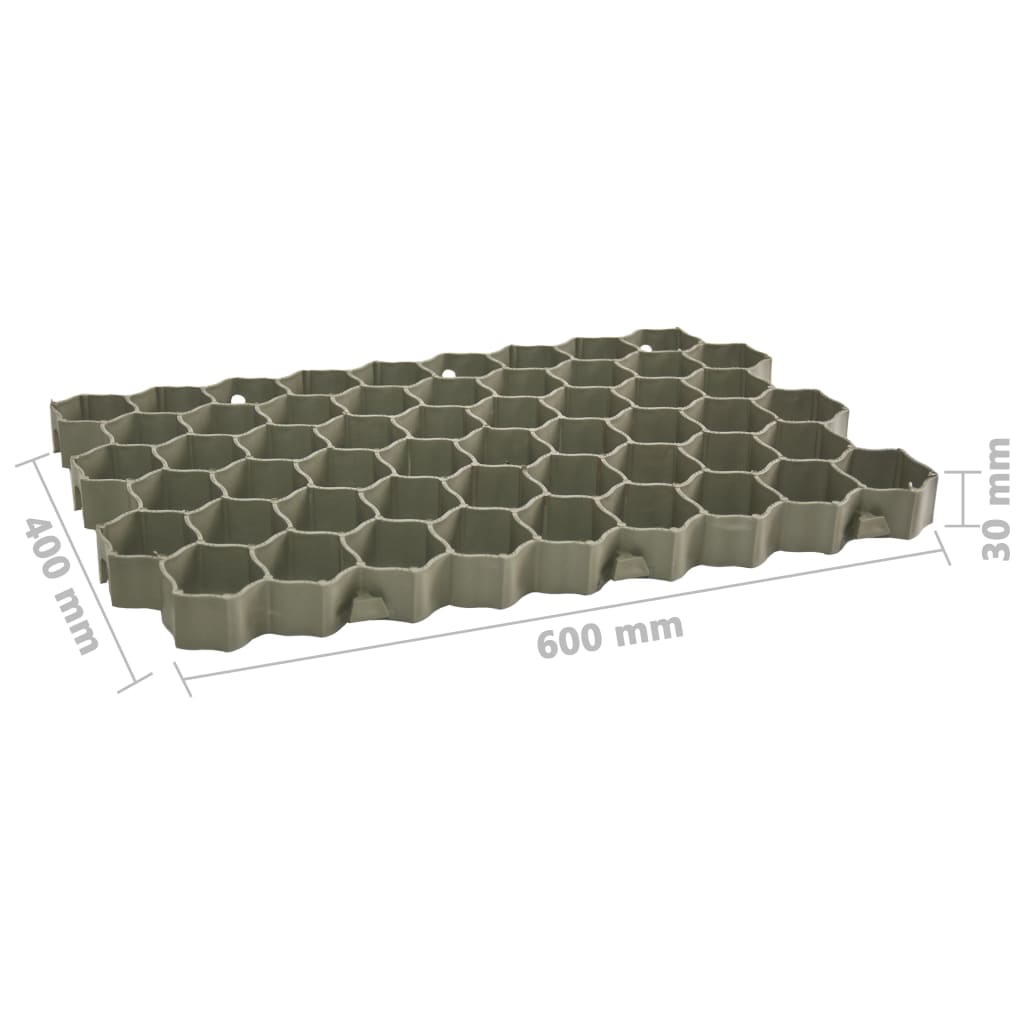 Griglie per l'Erba 16 pz Verdi 60x40x3 cm in Plastica - homemem39