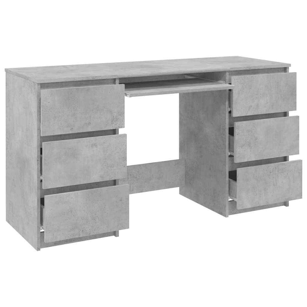 Scrivania Grigio Cemento 140x50x77 cm in Legno Multistrato - homemem39