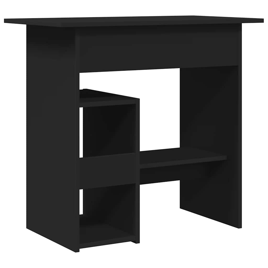 Scrivania Nera 80x45x74 cm in Legno Multistrato - homemem39