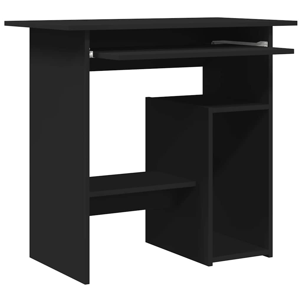 Scrivania Nera 80x45x74 cm in Legno Multistrato - homemem39
