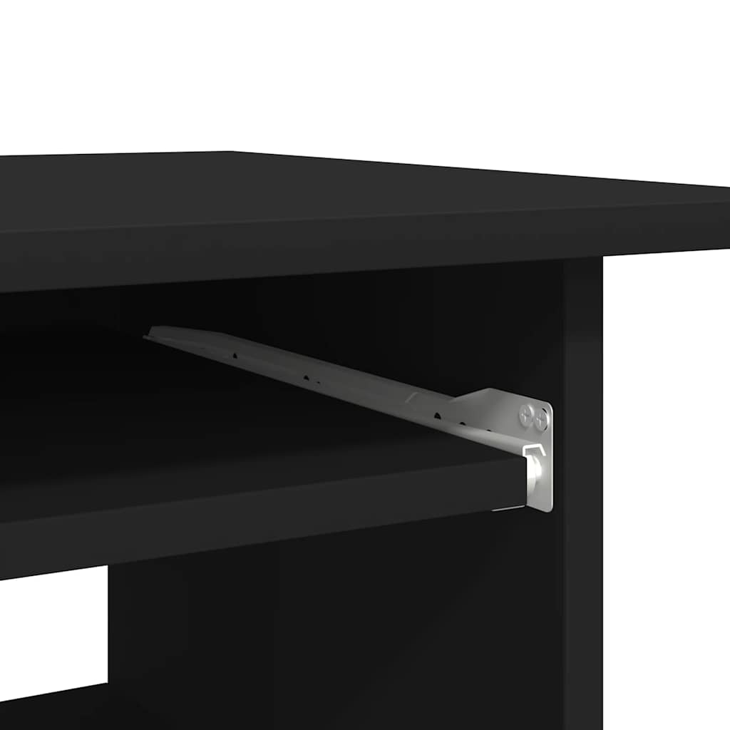 Scrivania Nera 80x45x74 cm in Legno Multistrato - homemem39