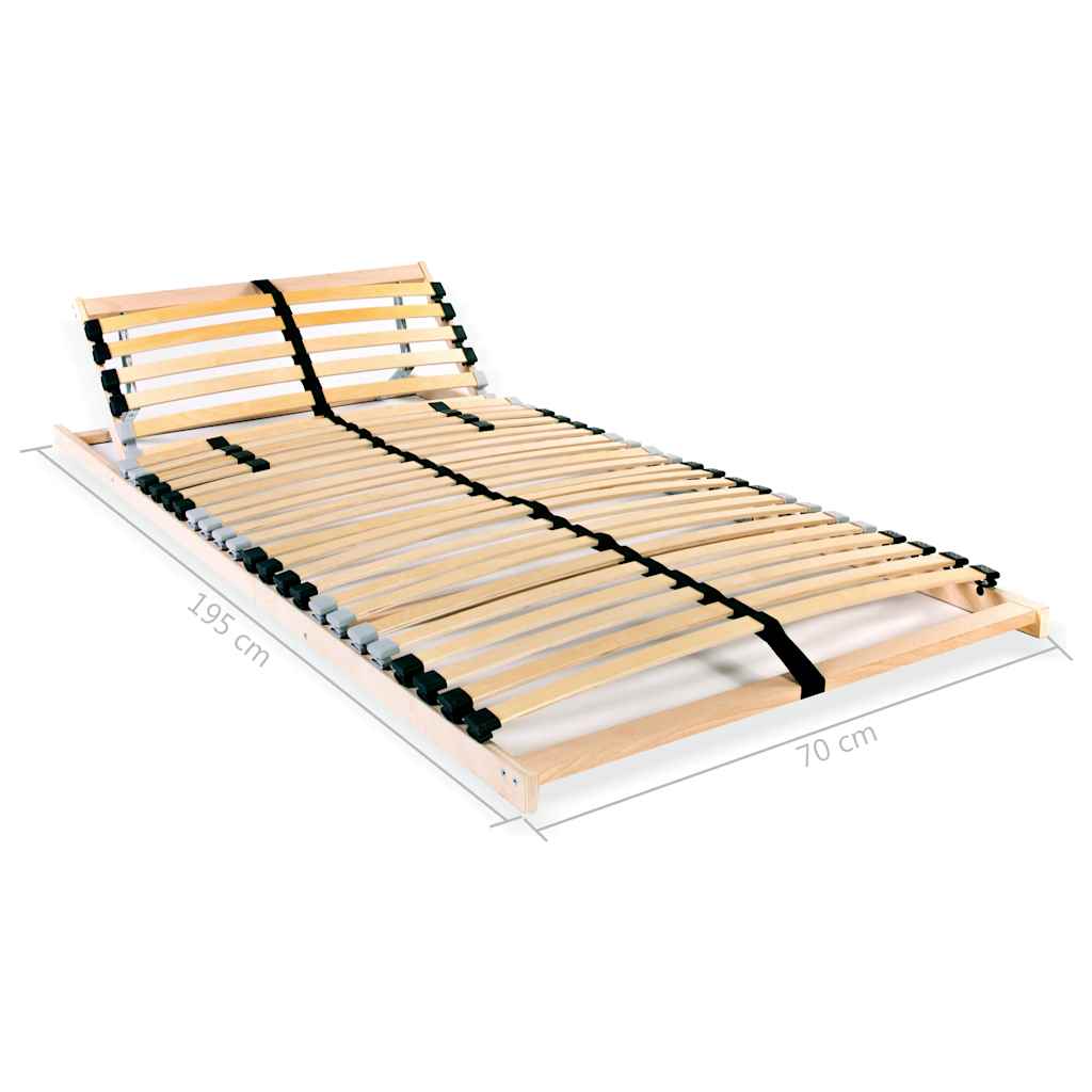Reti a Doghe 2 pz 7 Zone con 28 Doghe in Legno 70x200 cm | homemem39
