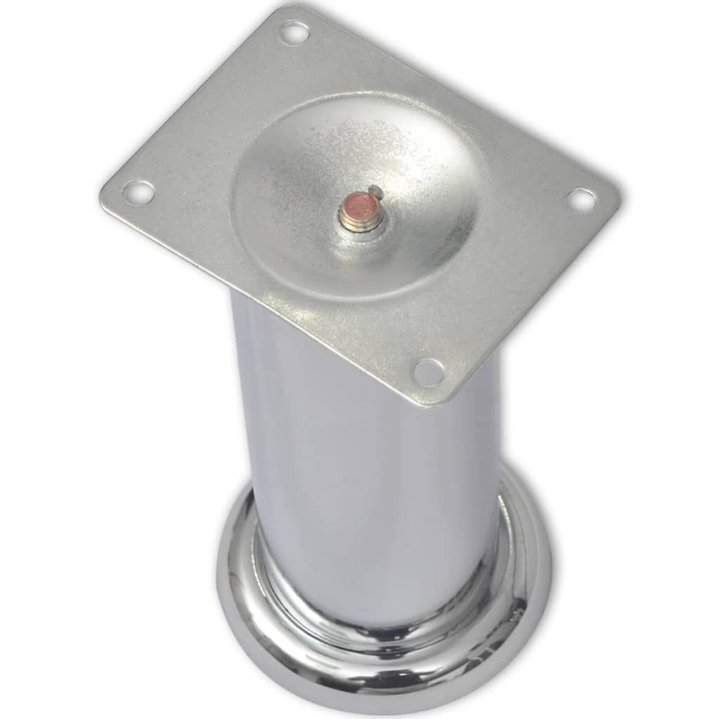 Piedini Rotondi per Divani 8 pz Cromati 180 mm - homemem39