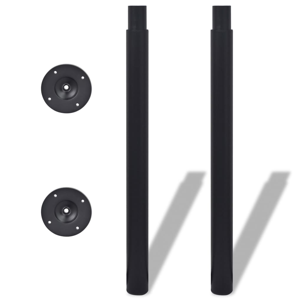 Gambe Telescopiche per Tavolo 4 pz Nero 710-1100 mm - homemem39