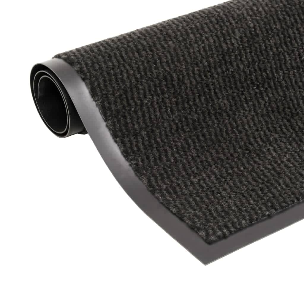 Tappeti Antipolvere 2 pz Rettangolari Trapuntati 80x120 cm Neri - homemem39