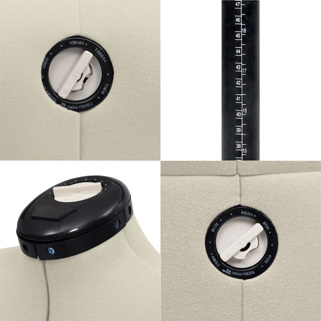 Manichino Femminile Regolabile Crema Taglia M 40-46 | homemem39