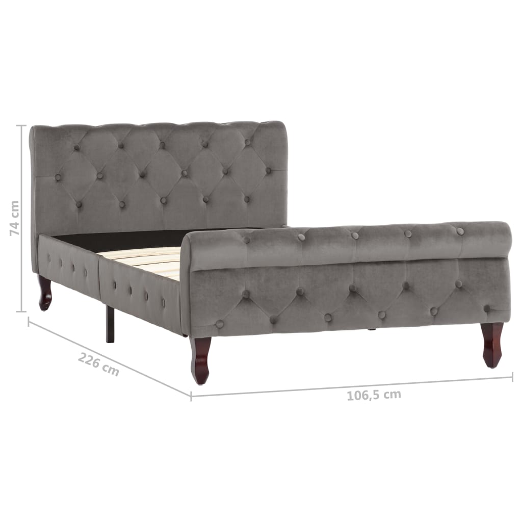 Giroletto Grigio in Velluto 100x200 cm | homemem39