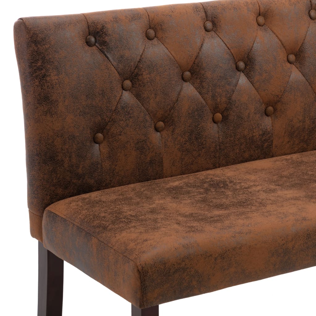 Panca 148,5 cm Marrone in Similpelle Scamosciata - homemem39