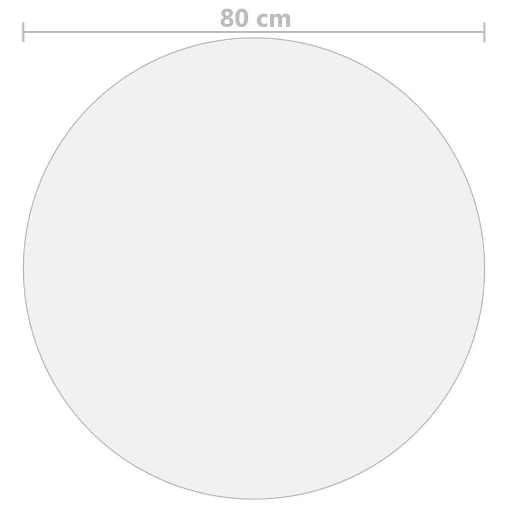Protezione Tavolo Trasparente Ø 80 cm 2 mm in PVC - homemem39