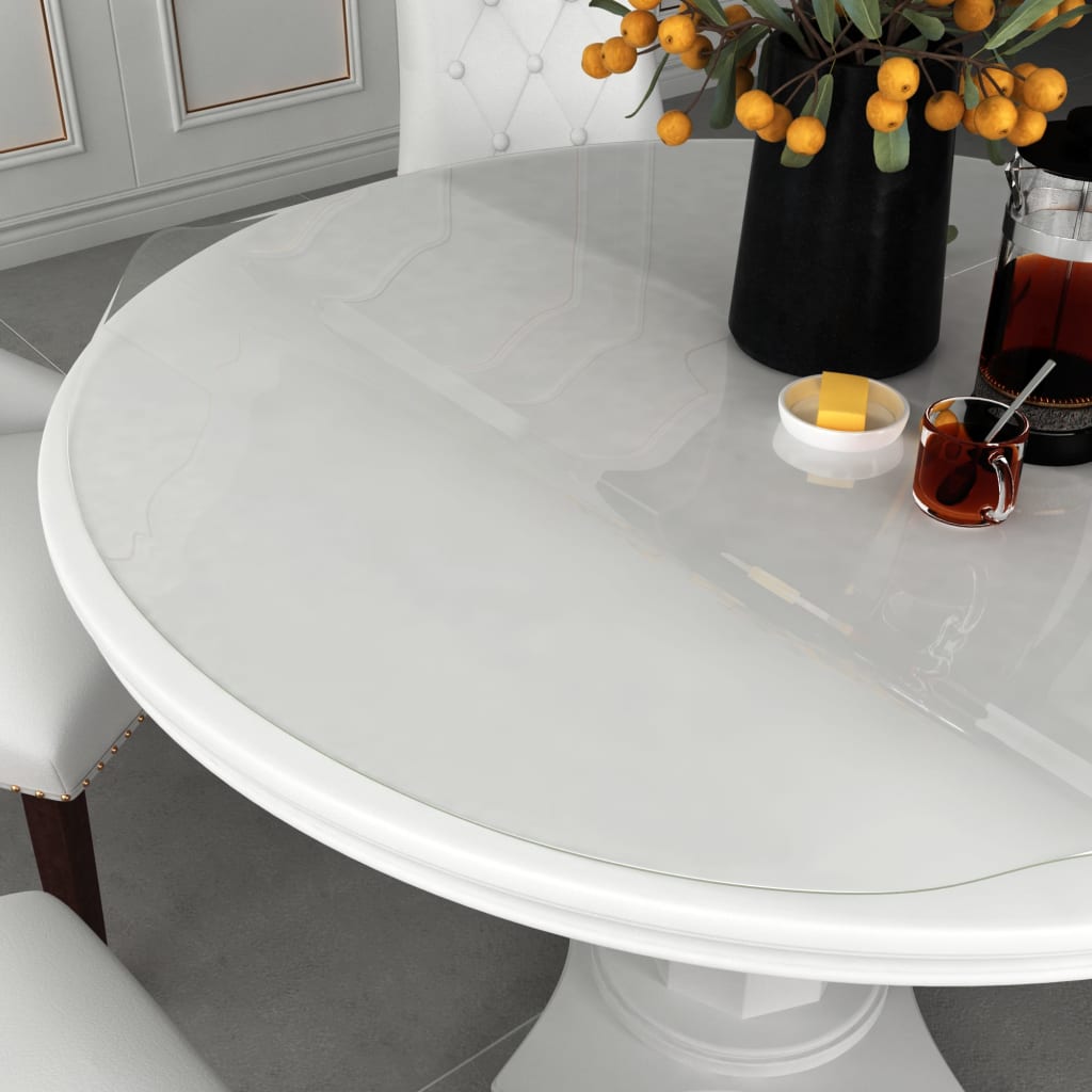 Protezione Tavolo Trasparente Ø 80 cm 2 mm in PVC - homemem39