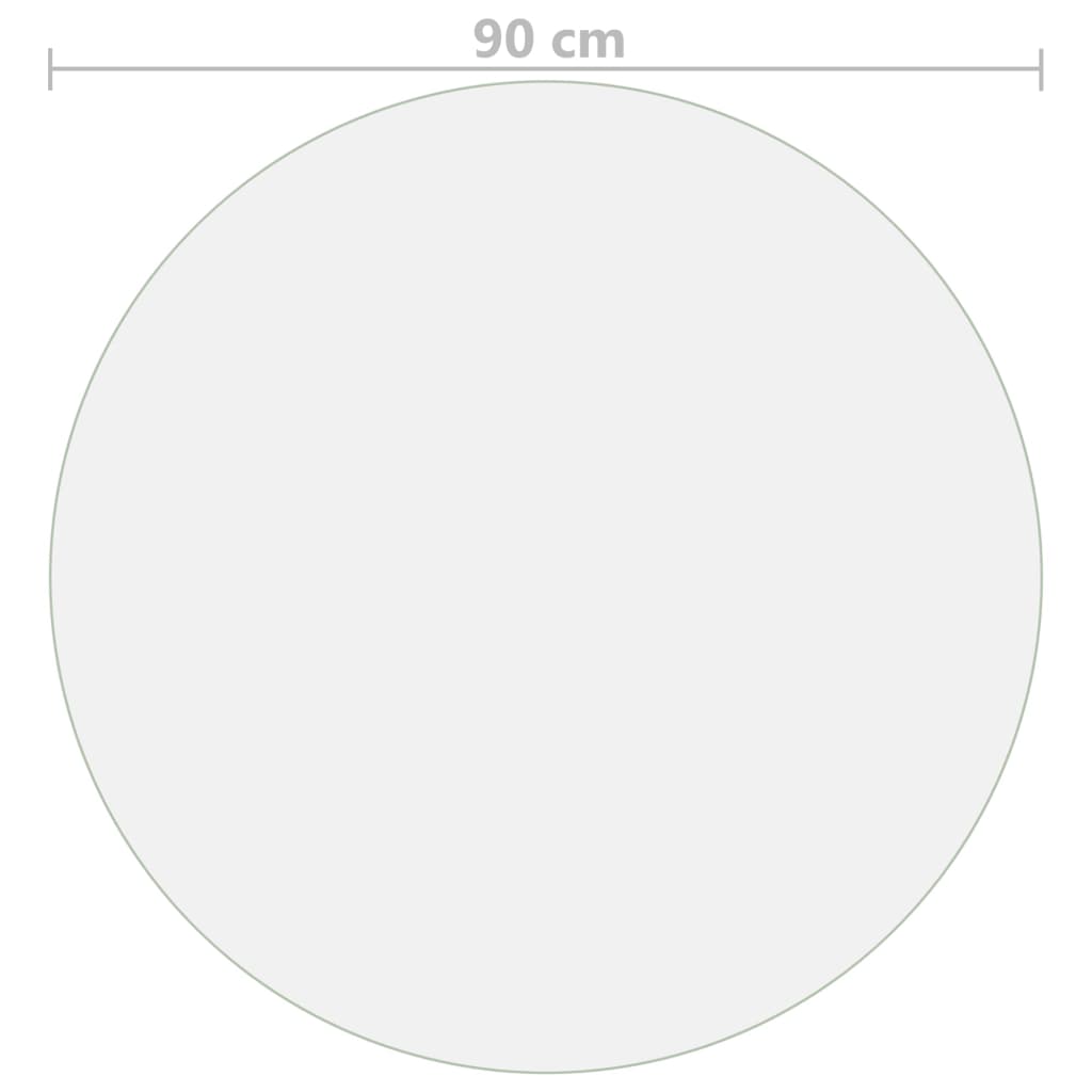 Protezione Tavolo Trasparente Ø 90 cm 2 mm in PVC - homemem39