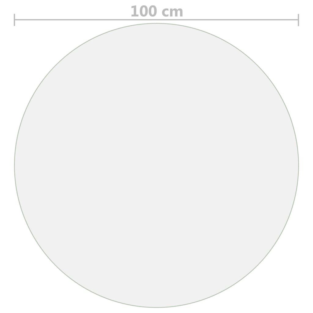 Protezione Tavolo Opaca Ø 100 cm 1,6 mm in PVC - homemem39