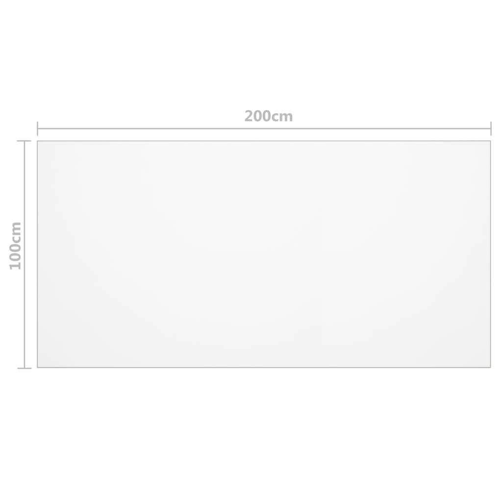 Protezione Tavolo Trasparente 200x100 cm 1,6 mm PVC - homemem39