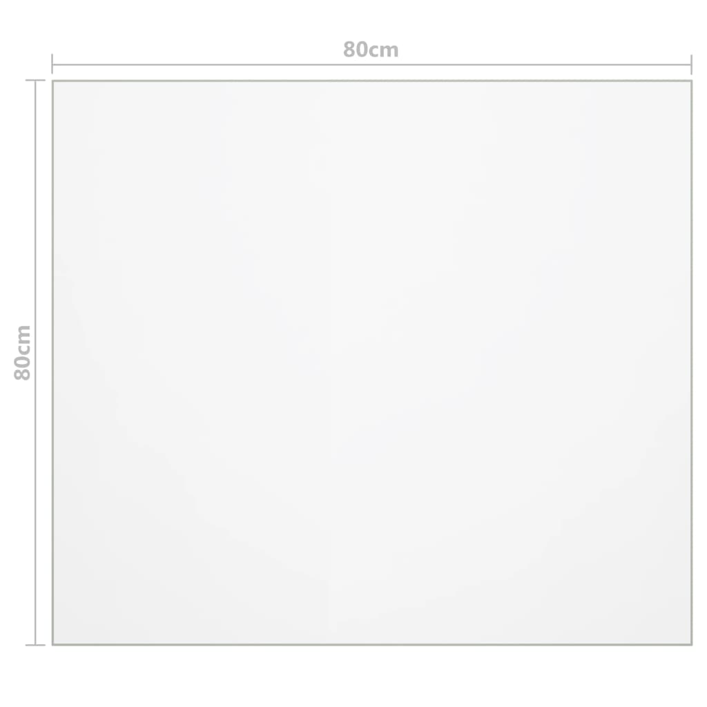 Protezione Tavolo Trasparente 80x80 cm 1,6 mm PVC - homemem39