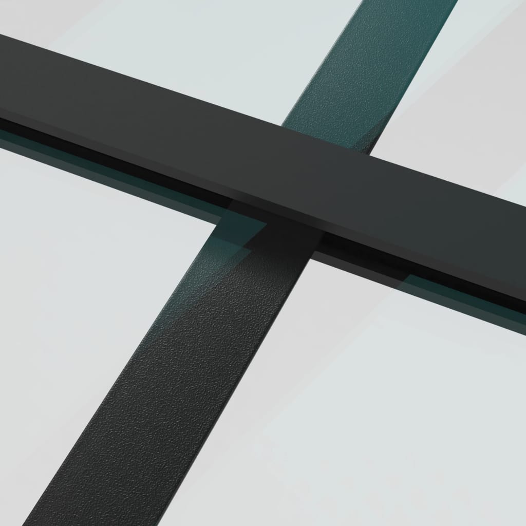 Porta Scorrevole in Alluminio e Vetro ESG 76x205 cm Nera - homemem39