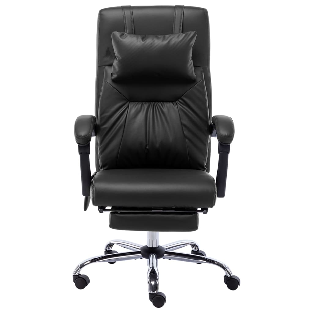 Sedia da Ufficio Massaggiante Nera in Similpelle - homemem39