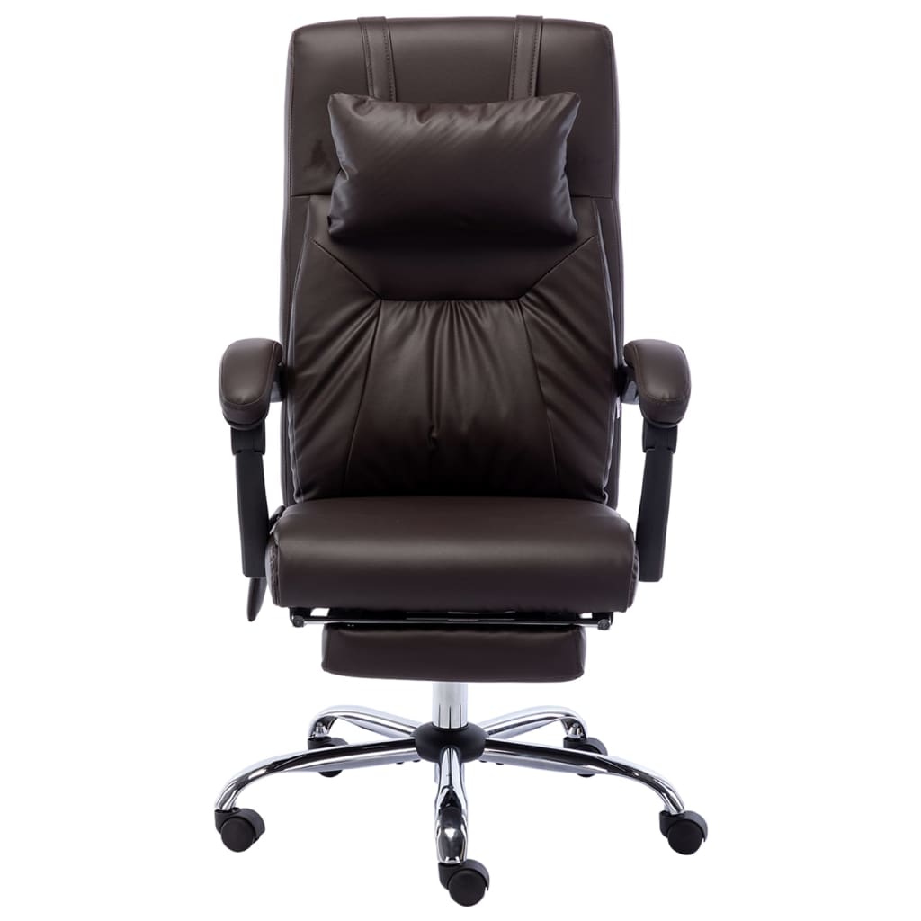 Sedia da Ufficio Massaggiante Marrone in Similpelle - homemem39