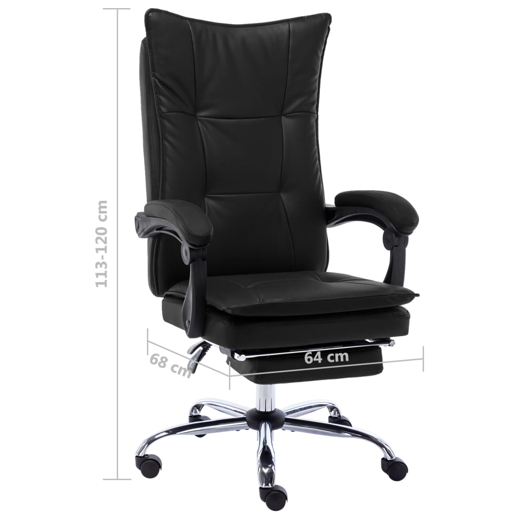 Sedia da Ufficio Nera in Similpelle - homemem39