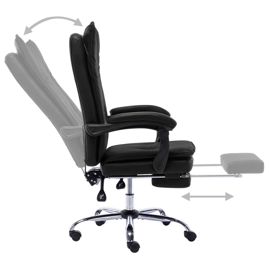 Sedia da Ufficio Nera in Similpelle - homemem39