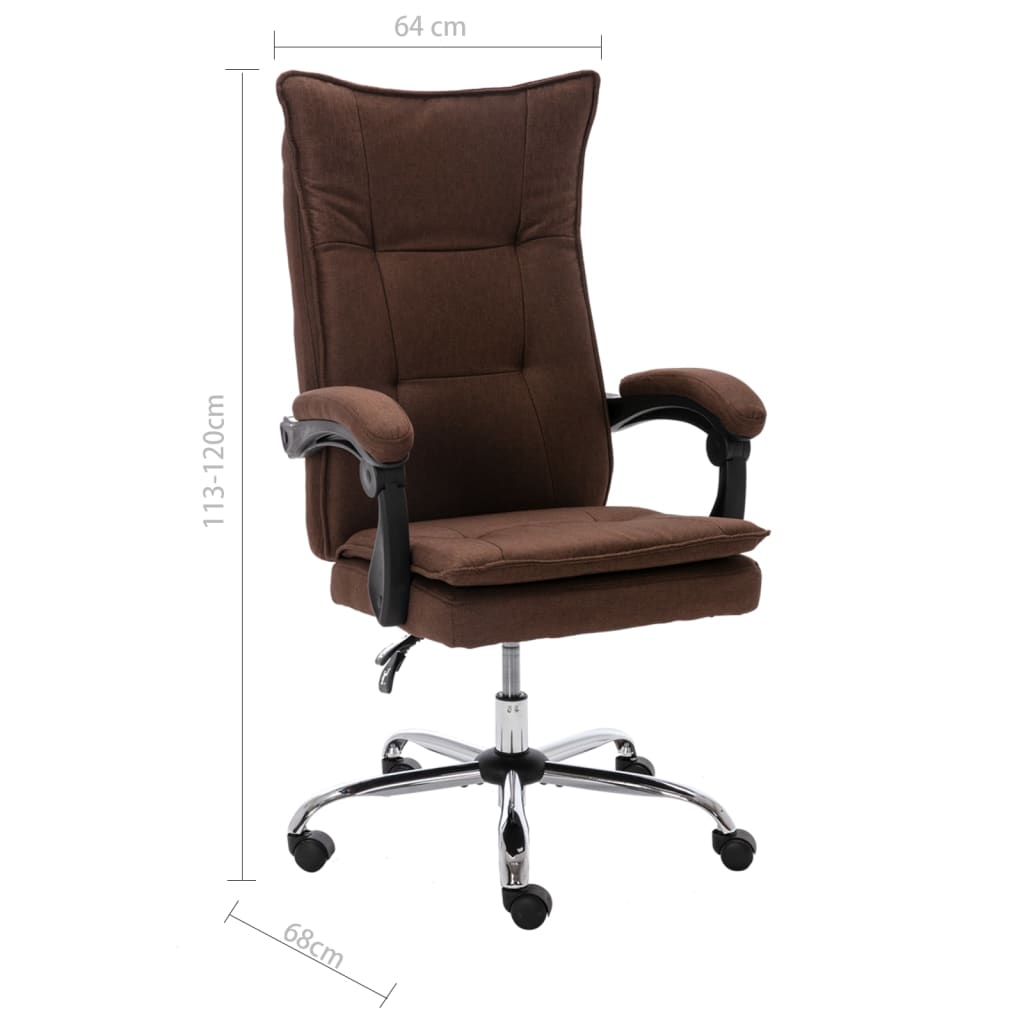 Sedia da Ufficio Marrone in Tessuto | homemem39