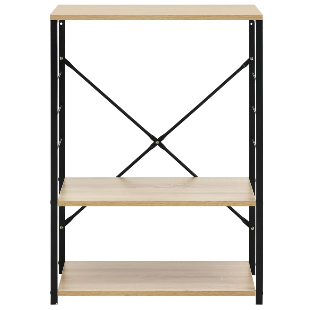 Mobile Microonde Nero e Rovere 60x39,6x79,5cm Legno Multistrato - homemem39