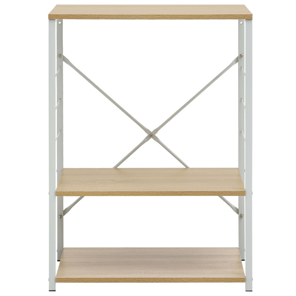 Mobile Microonde Bianco Rovere 60x39,6x79,5cm Legno Multistrato - homemem39