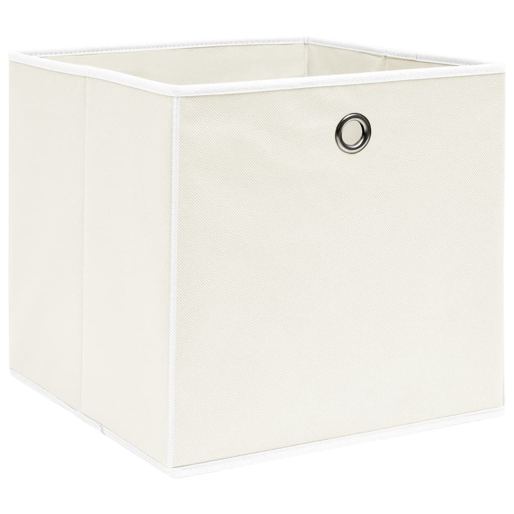 Scatole Portaoggetti 10pz Bianche 32x32x32 cm Tessuto - homemem39