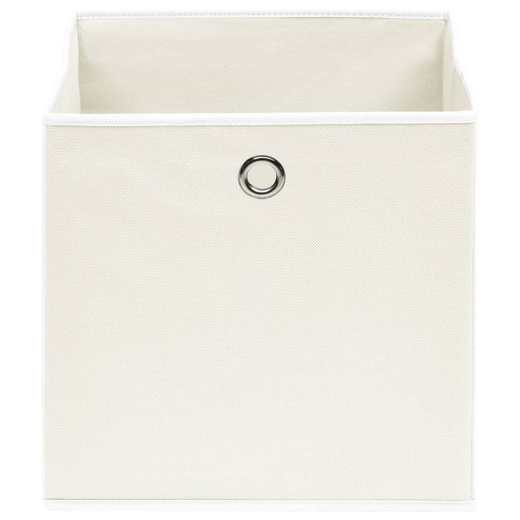 Scatole Portaoggetti 10pz Bianche 32x32x32 cm Tessuto - homemem39