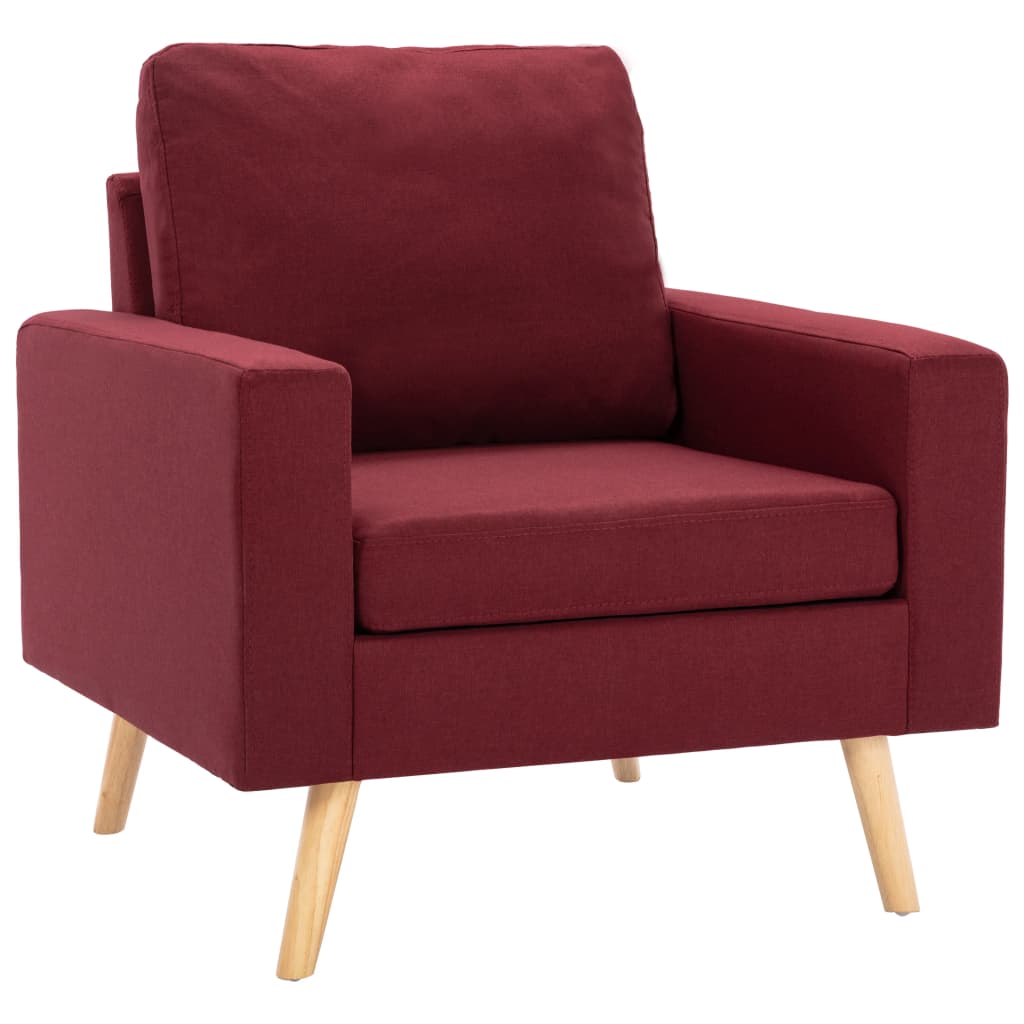Poltrona in Tessuto Rosso Vino - homemem39
