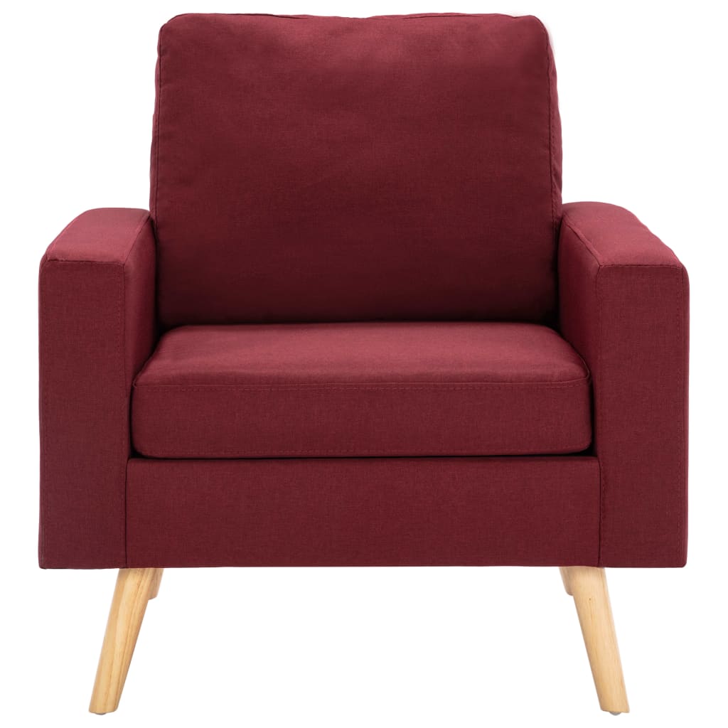 Poltrona in Tessuto Rosso Vino - homemem39