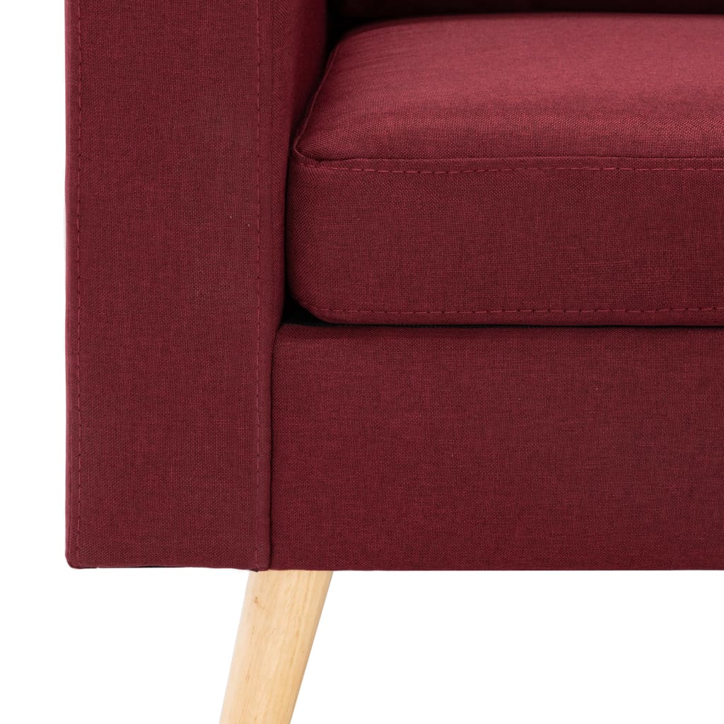 Poltrona in Tessuto Rosso Vino - homemem39