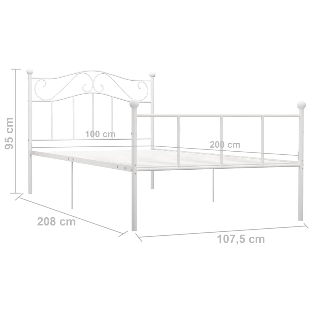 Giroletto Bianco in Metallo 100x200 cm