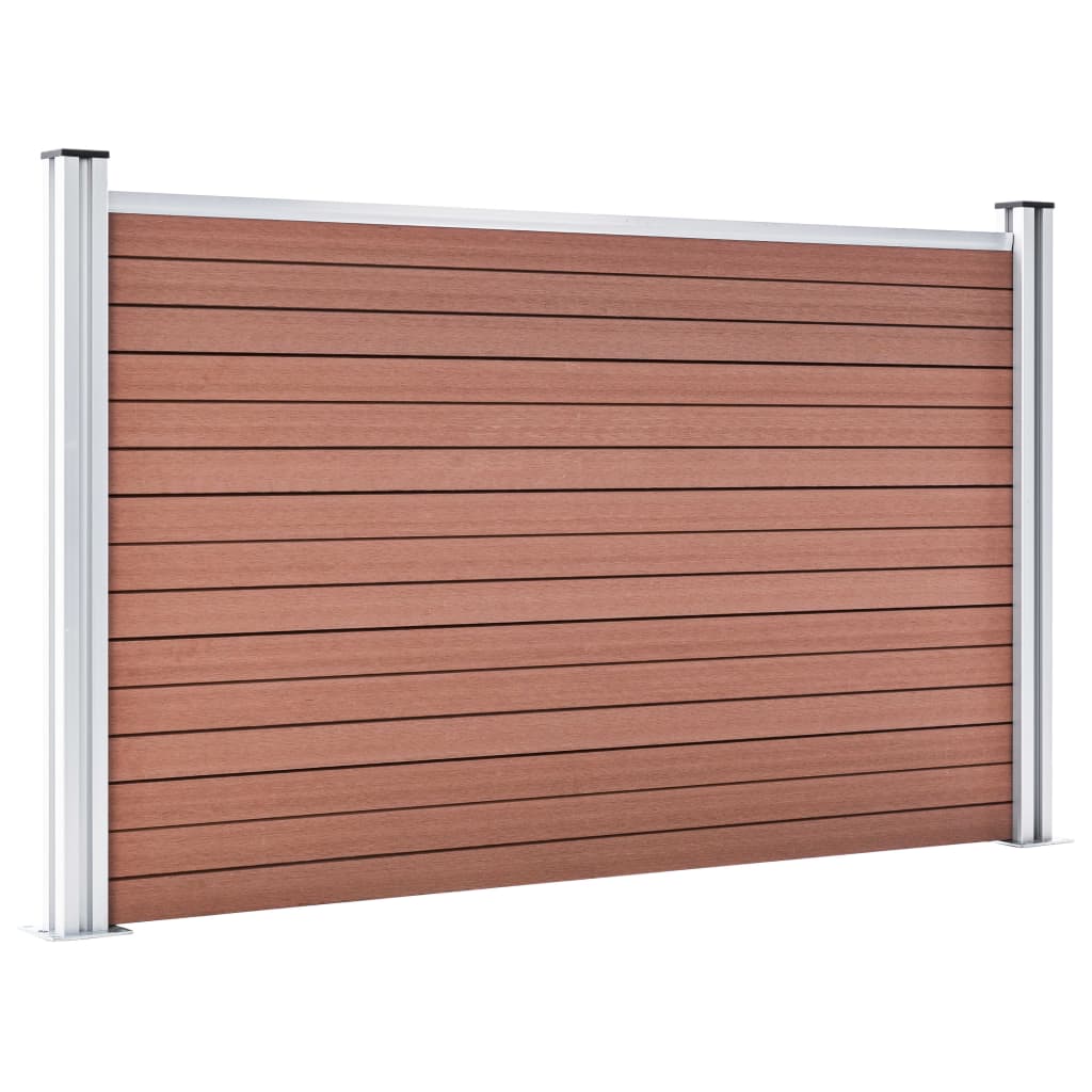 Pannello di Recinzione in WPC 699x106 cm Marrone - homemem39