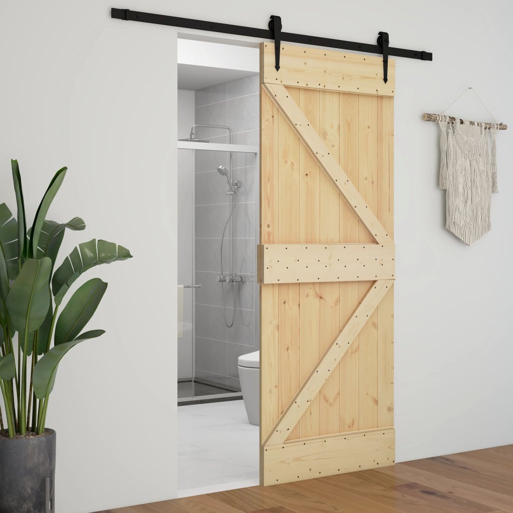 Porta 90x210 cm in Legno Massello di Pino - homemem39