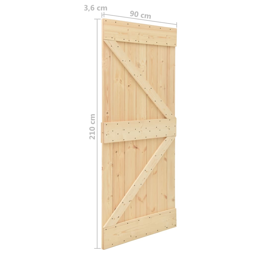 Porta 90x210 cm in Legno Massello di Pino - homemem39