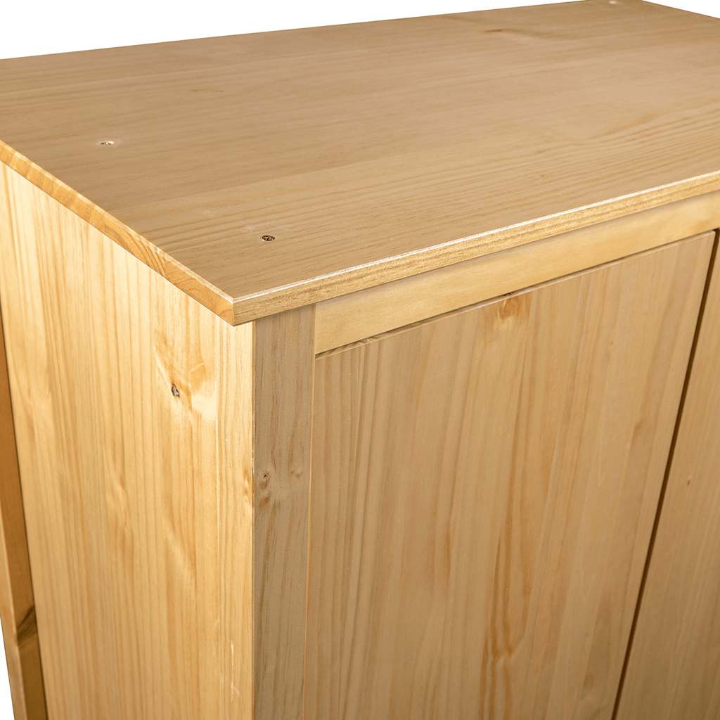 Armadio a 3 Ante Hill 127x50x170cm Legno Massello di Pino - homemem39