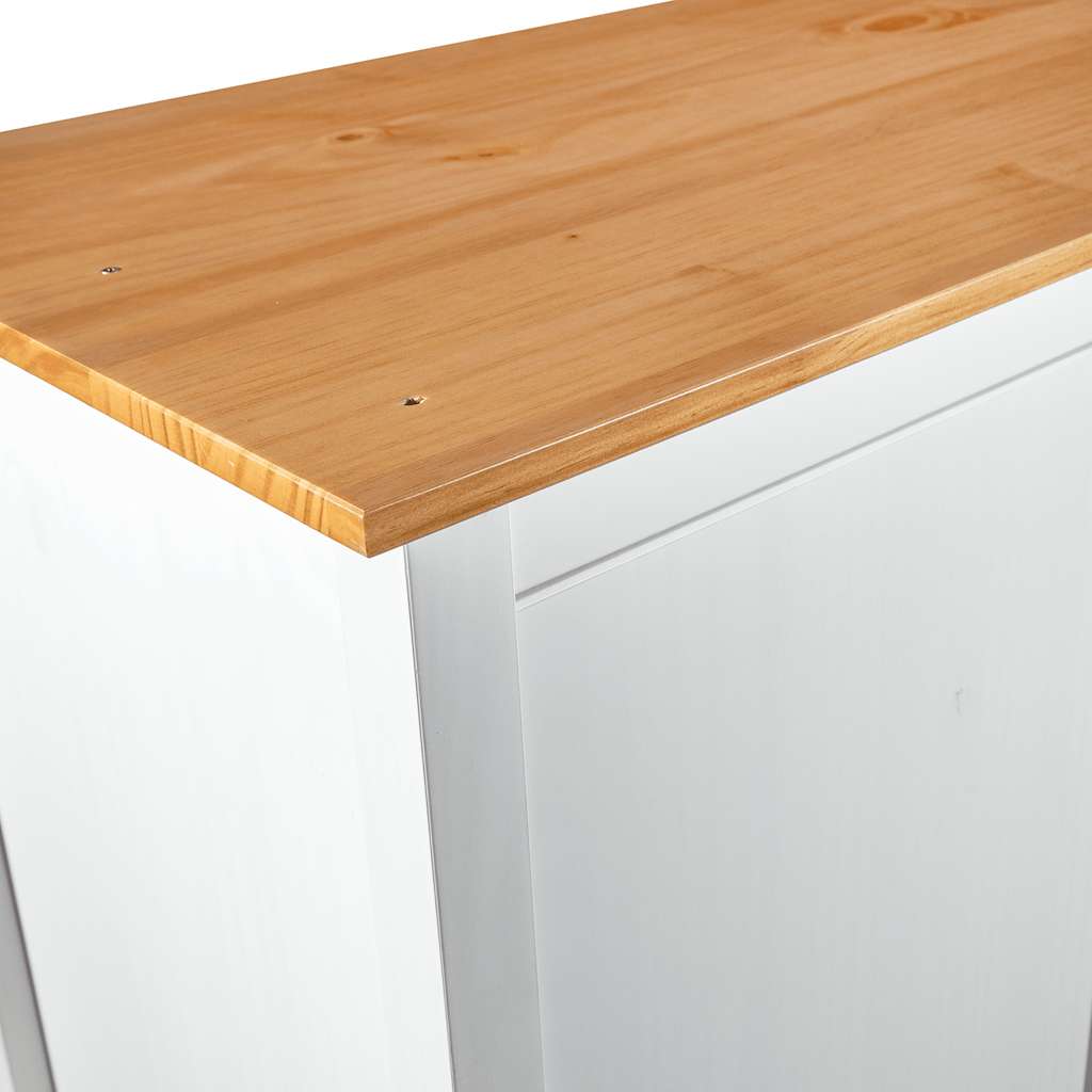 Armadio a 3 Ante Hill Bianco 127x50x170 cm in Legno di Pino - homemem39