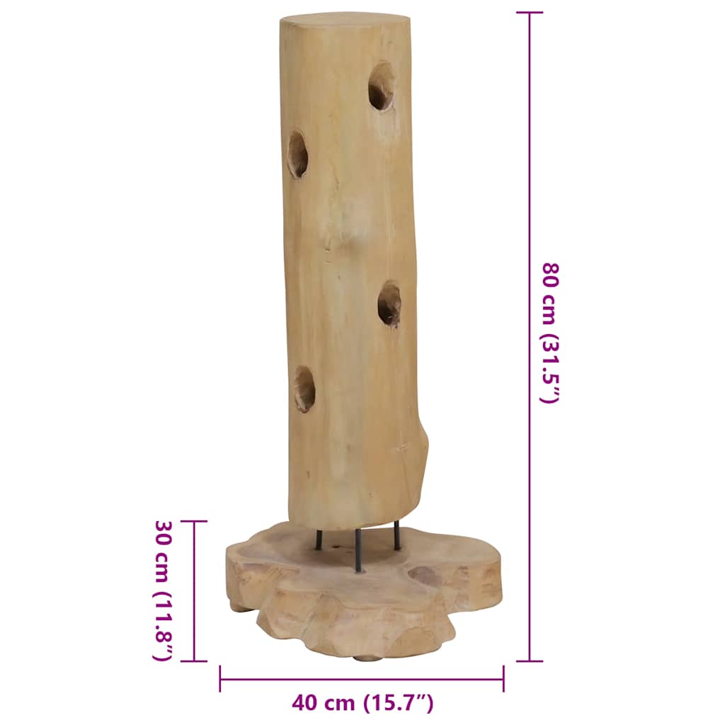 Cantinetta per 8 Bottiglie 40x30x80 cm in Legno di Teak | homemem39